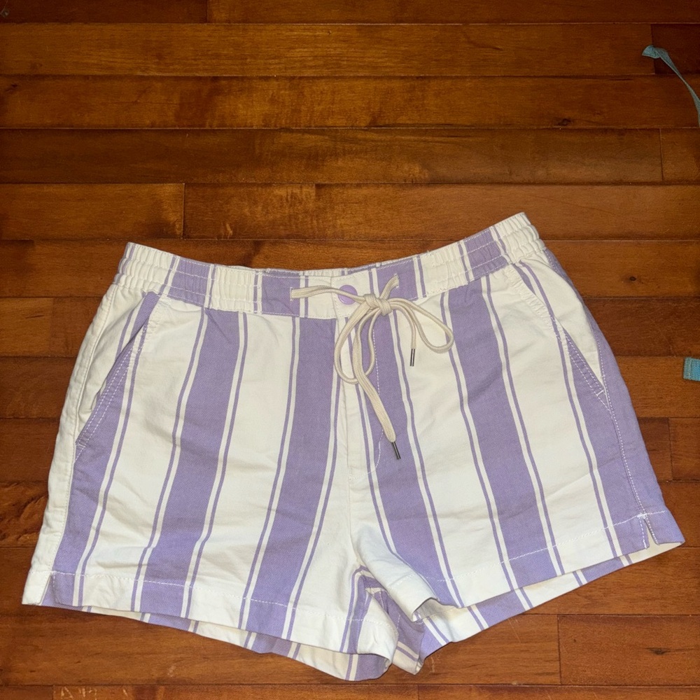 American Eagle Beach Lover Lavender Striped Shorts